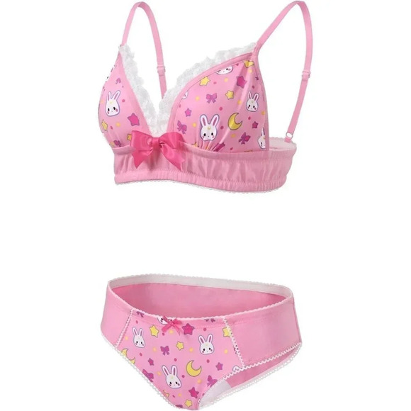 Littleforbig Lacy Trim Women Nightwear Strap Sleepwear Top Shorts Bralette Set - Picture 6 of 9